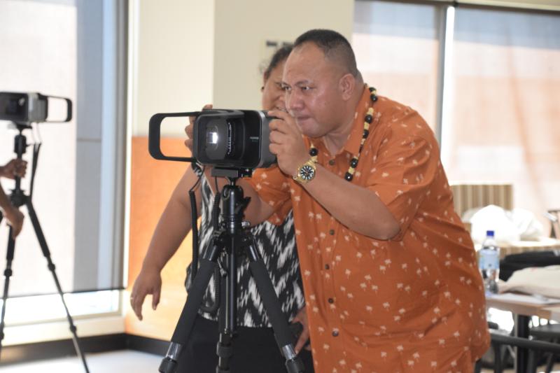 Photograph from a workshop in Nadi, Fiji which provided hands-on training on the new x-ray systems for health workers from the eight countries.