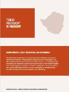 “Solar for Health” in Zimbabwe Case Study – Integrated Approaches in Action. A Companion to the International Good Practice Principles for Sustainable Infrastructure.